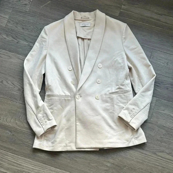 Circolo 1901 | 95% cotton cream  double breasted premium blazer - Picture 1 of 16